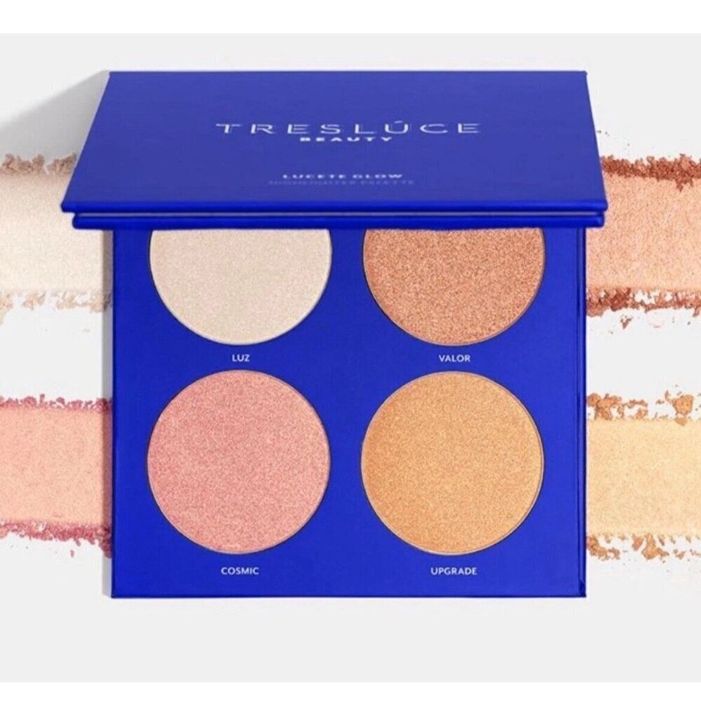 Tresluce Beauty Lucete Highlighter Palette Glow Quad Palette New In Box $36 MSRP